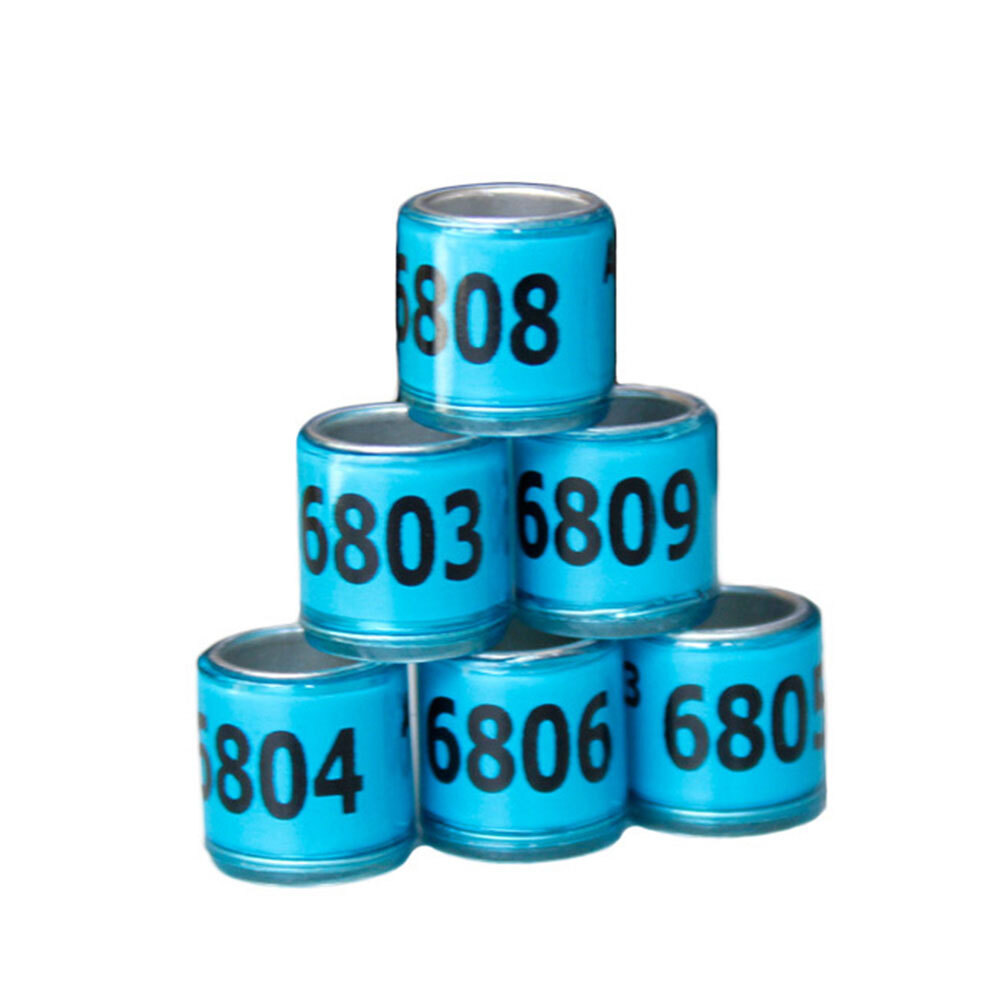 For 2023 Racing Multicolor Pigeon Rings Leg Bands ARPU Bird Foot Ring 8mm 100Pcs