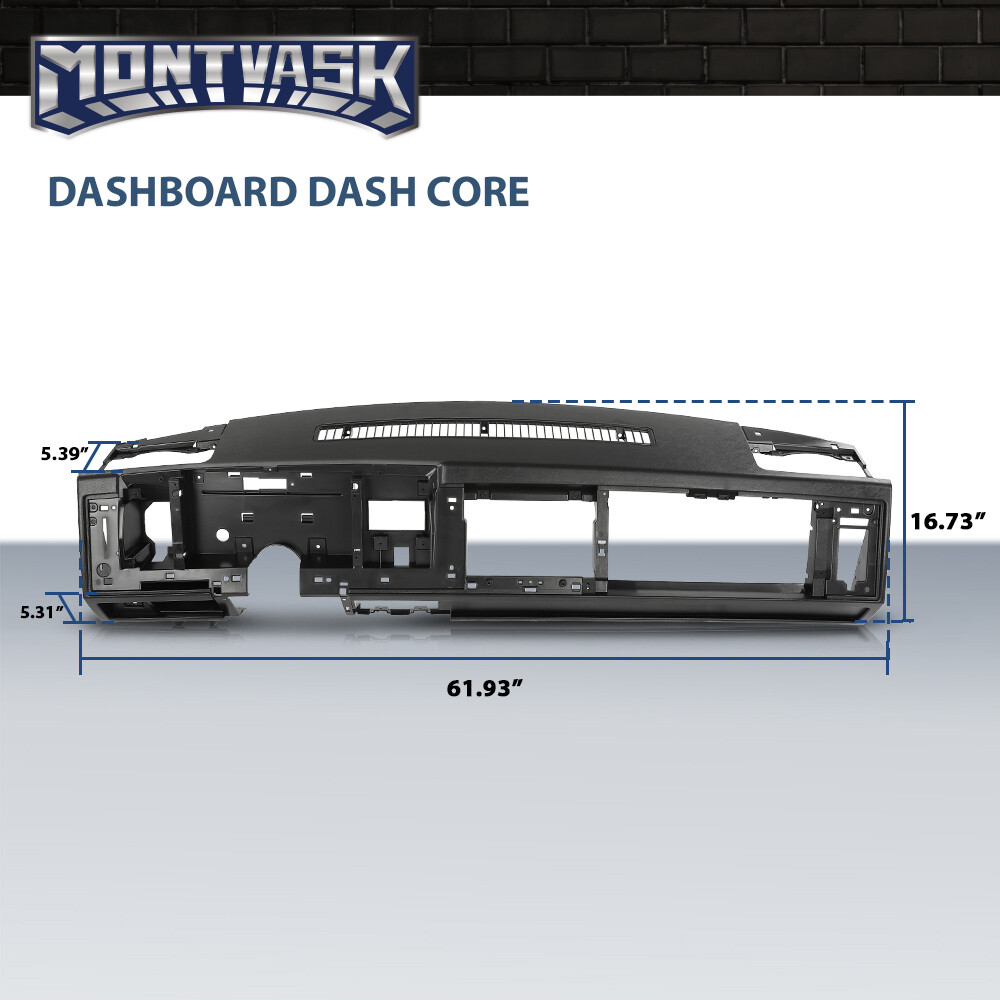 Fit For 88-94 Chevy GMC C/K Truck Suburban Blazer Dashboard Dash Core Black