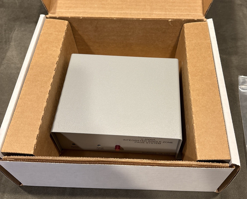 VALCOM V-2000A INTEGRATED SINGLE ZONE PAGE SYSTEM V2000A 1 ZONE ONE WAY NEW