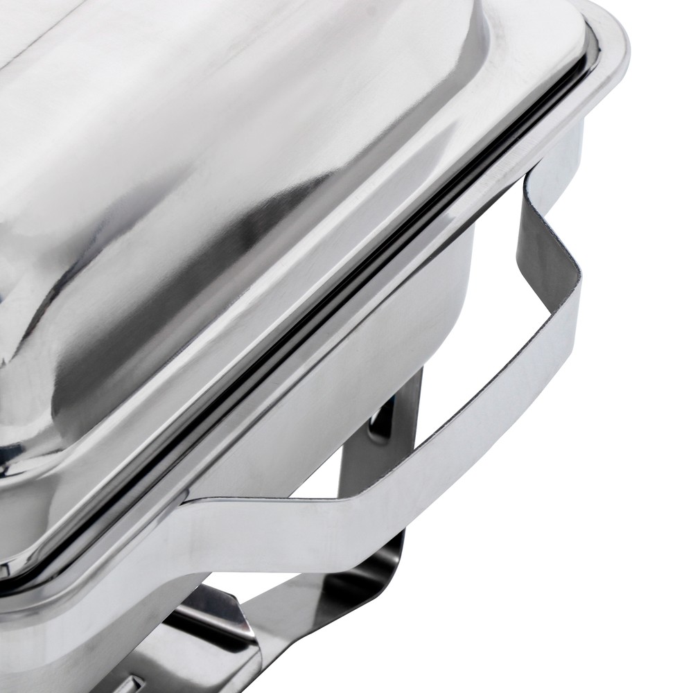 Chafing Dish Buffet Set 2 Pack 8 QT Stainless Steel Foldable Rectangular Chafer