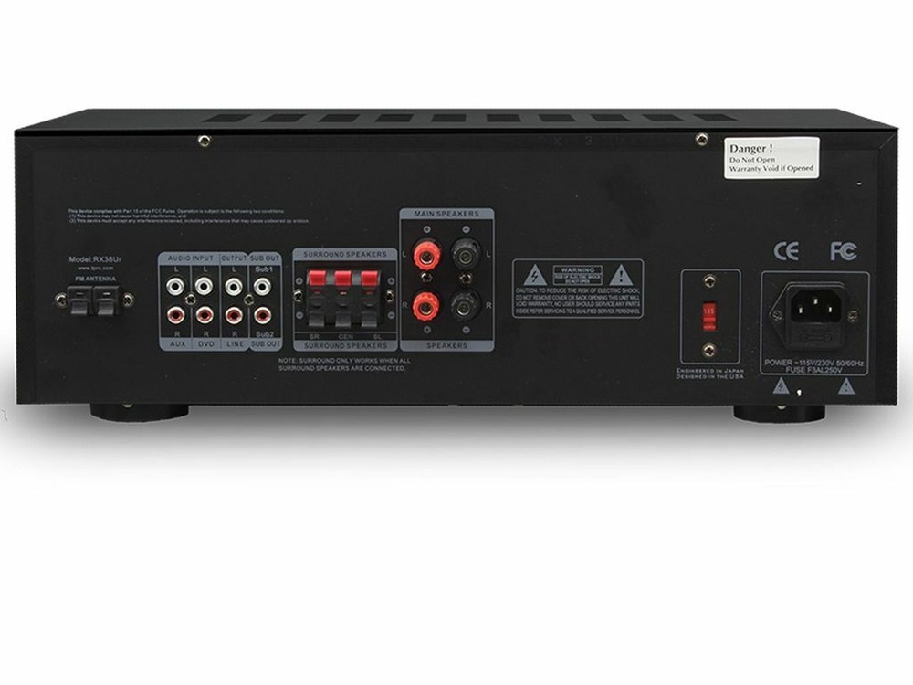 Technical Pro RX38URNR 1000W Pro Receiver with USB & SD Card Inputs NO REMOTE