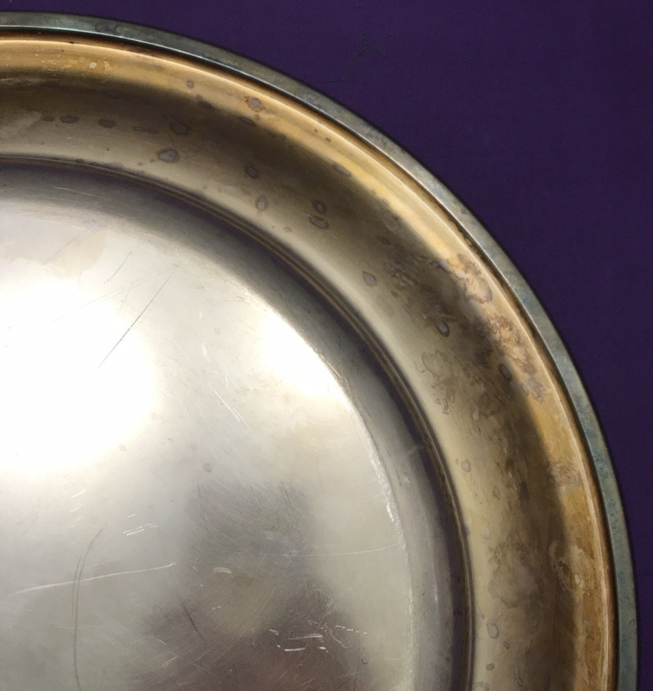 CHRISTOFLE Silverplated 16" ROUND TRAY