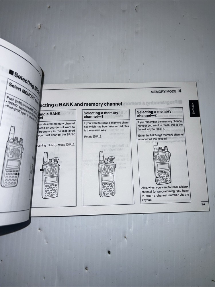 ICOM IC-R10 RECEIVER SCANNER ORIGINAL INSTRUCTION MANUAL