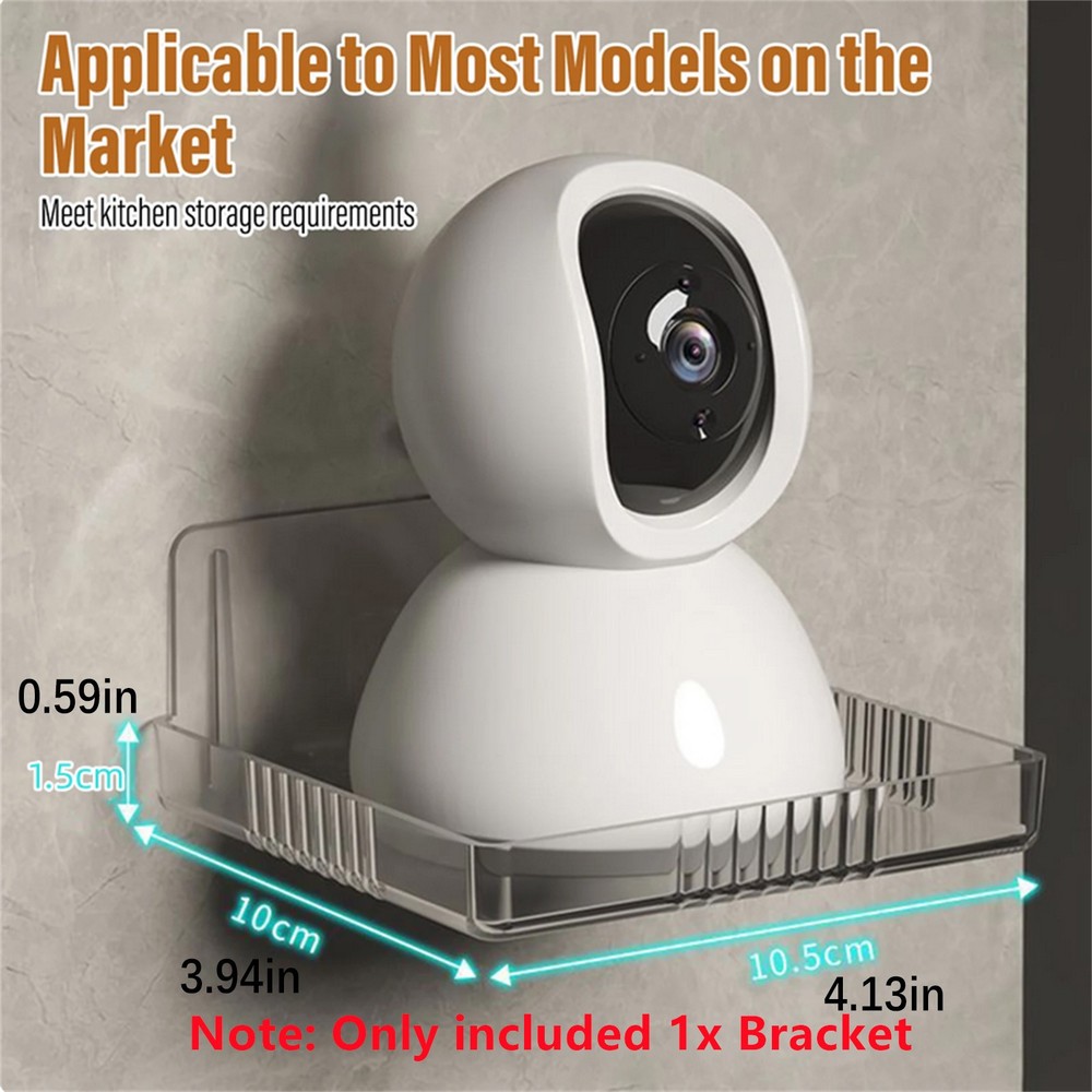 2x Storage Bracket Holder Shock-proof Router Tv Box Wall-mounted Kit Universal