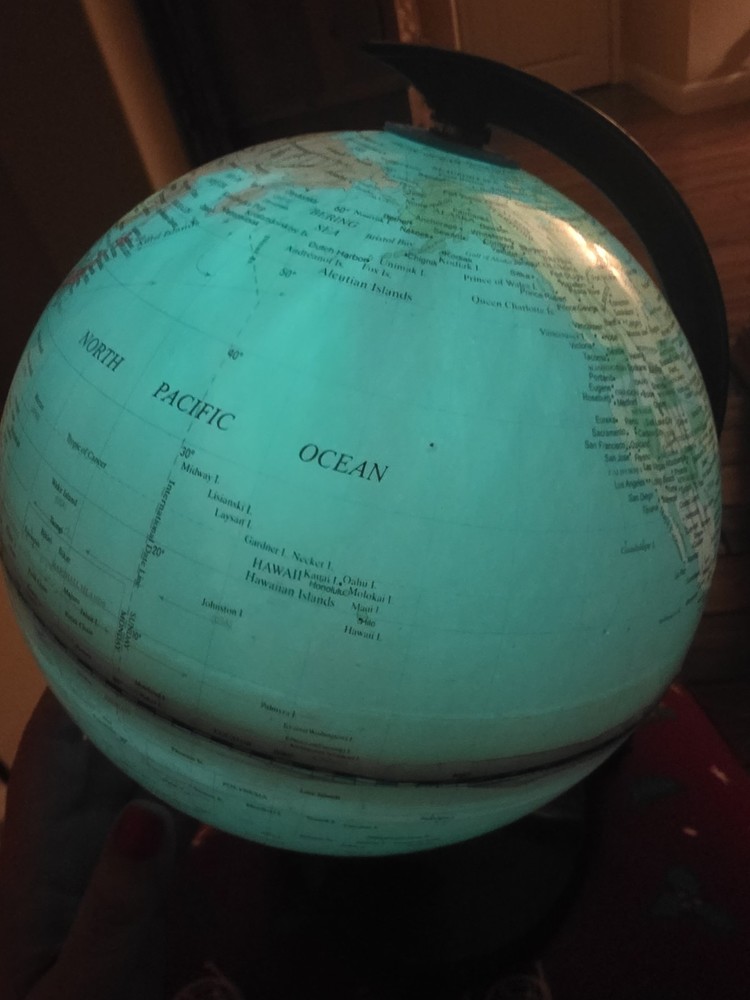 Illuminated Tabletop Globe Multicolor Political Map Modern Rotating Plastic