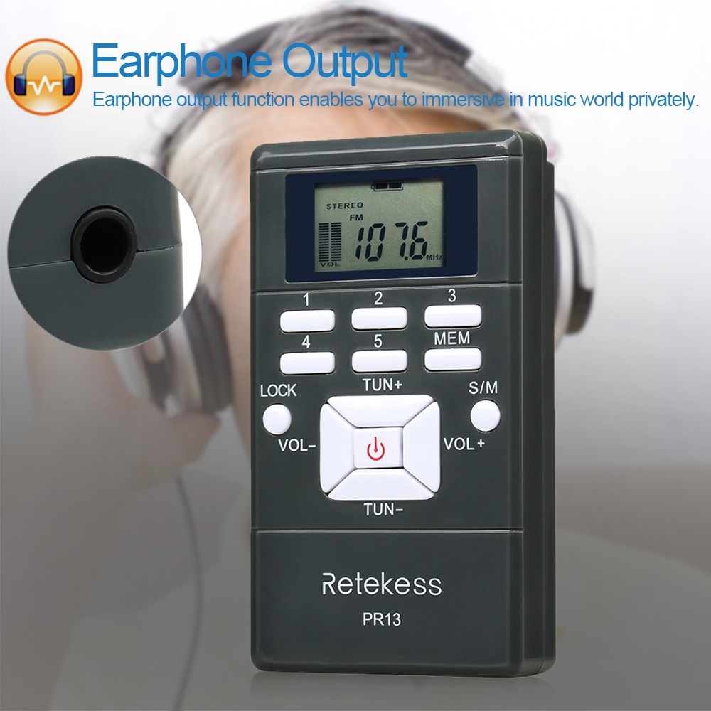 Retekess TR508 FM Transmitter Broadcast Stereo Radio Station 30 Receiver Meeting