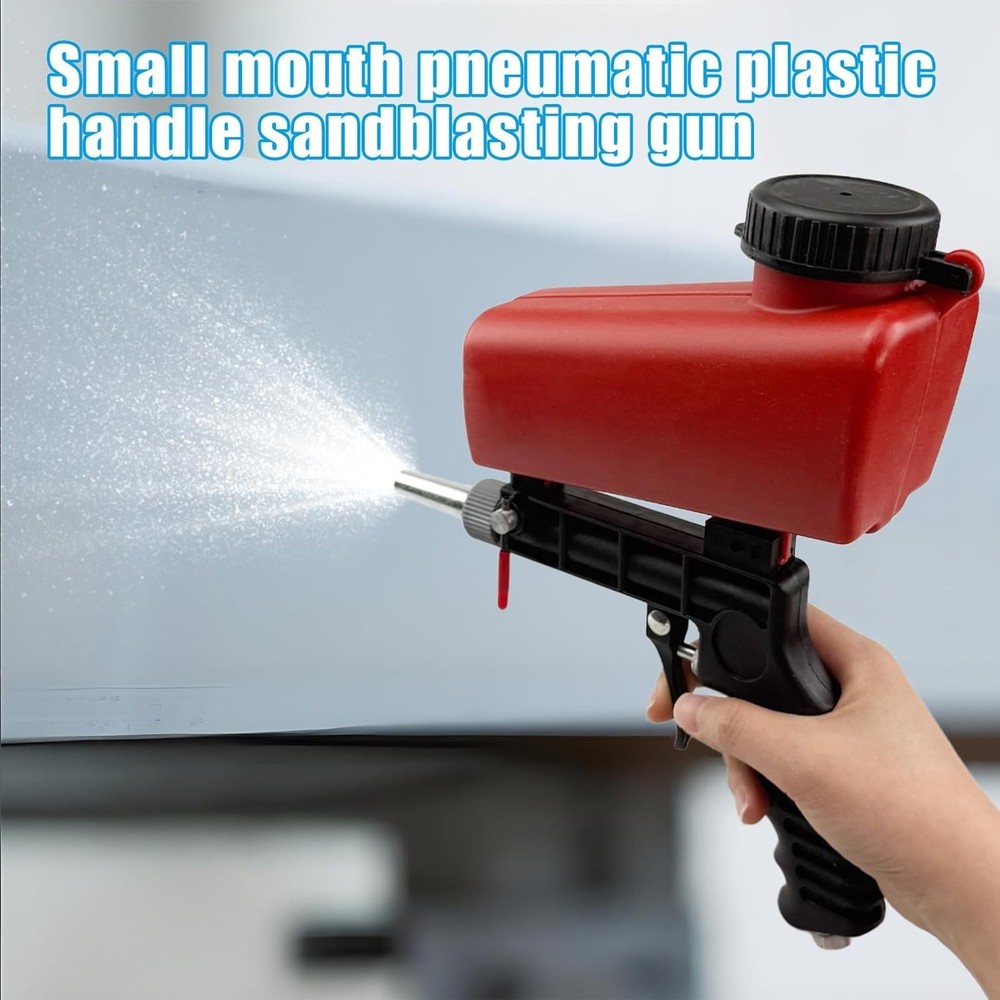 Durable ABS Pneumatic Sand Blaster for Versatile Cleaning Applications - Red