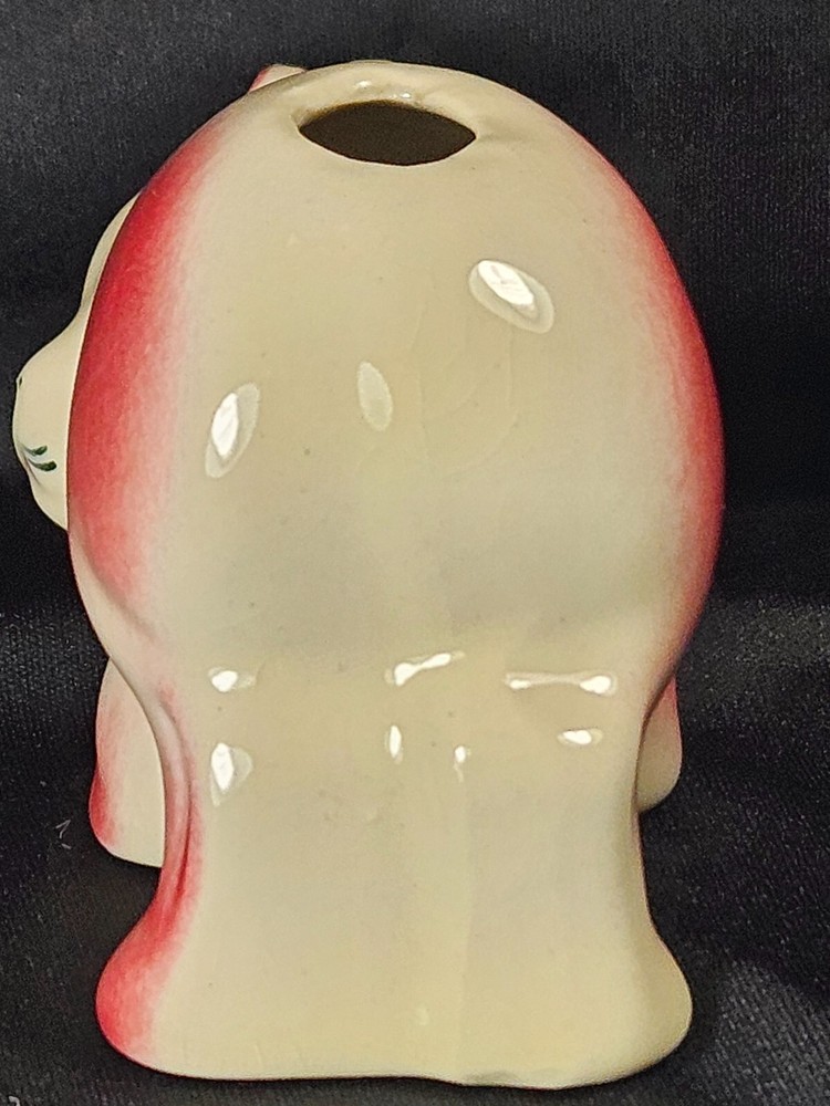 Vintage Ceramic Cat Air Wick Diffuser/Bud Vase, Red & White, Great Condition