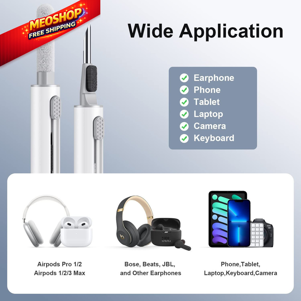 Hyashee Cleaner Kit for Airpods Pro 1 2 3 Multi-Function Cleaning Pen White