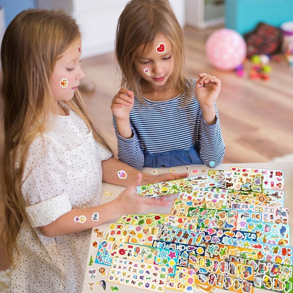 48 Sheets Stickers for Kids, Cute Kids Variety Pack Multicolor