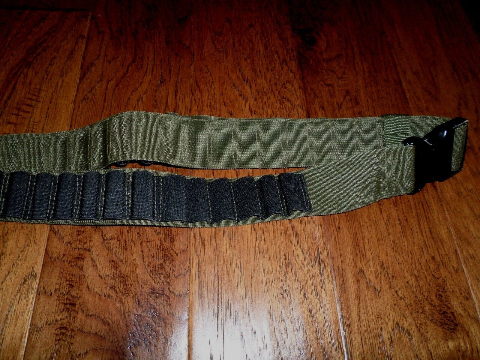 TACTICAL 48 SHELL SHOTGUN BANDOLEER OD GREEN AND BLACK FITS ANY GAUGE 10.12.16.2