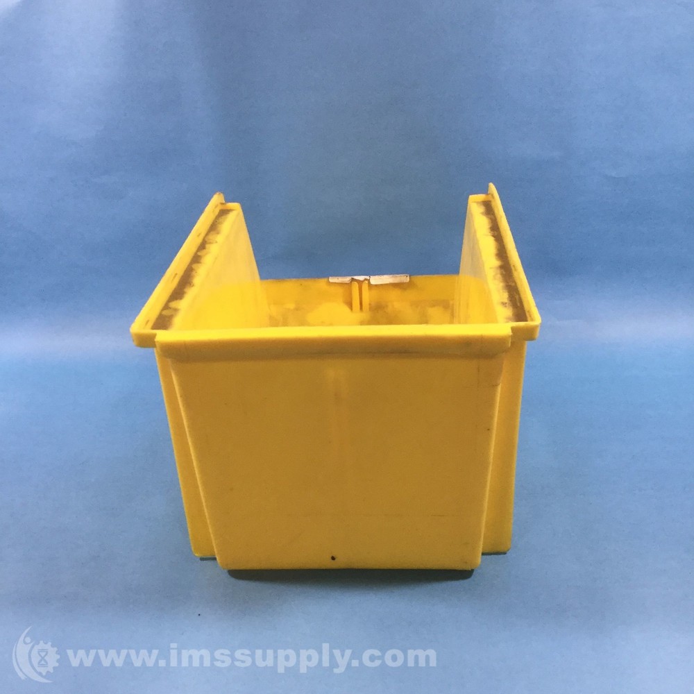 Integrated Plastics 550126 yellow Plastic Stacking Storage Bin USIP