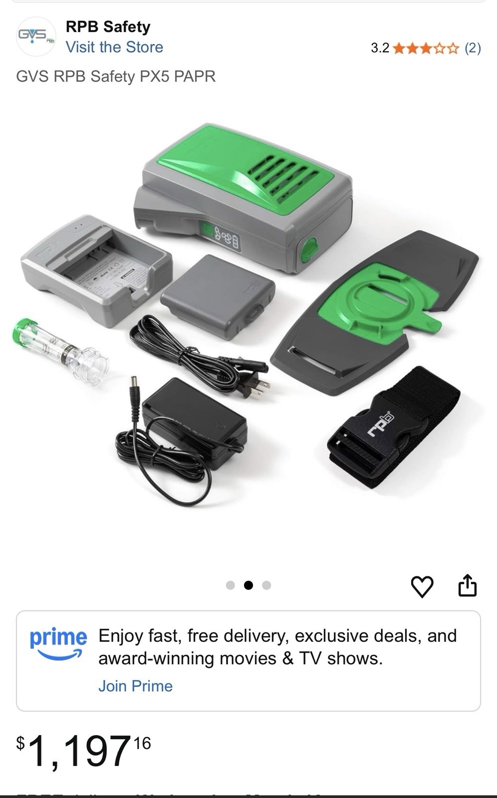 RPB Safety PX5 PAPR Powered Air Purifying Respirator Kit 03-801