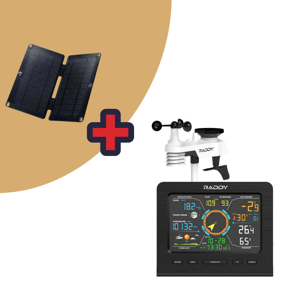 Raddy WF-100C Lite Weather Stations | Wireless | Temperature | Humidity