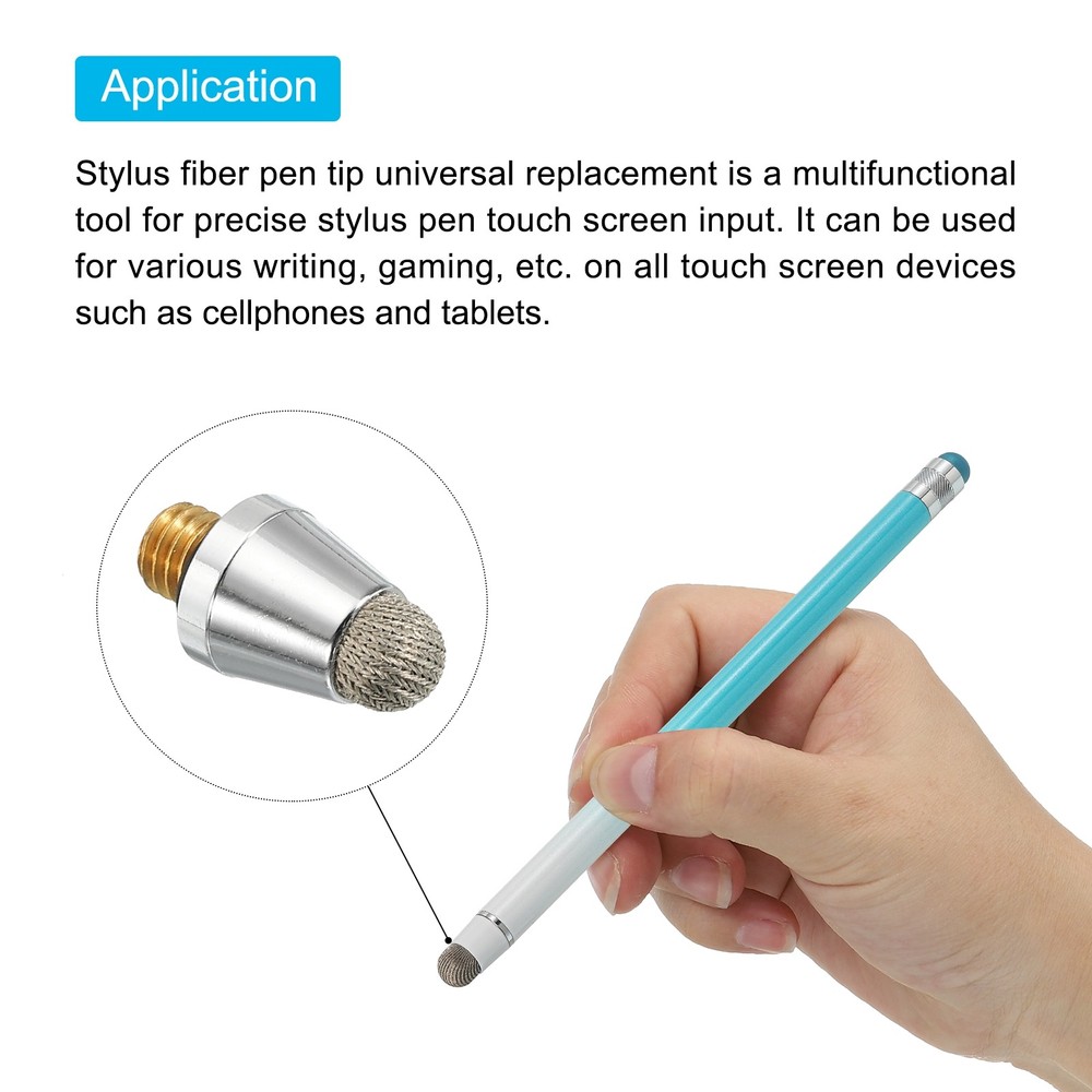 8pcs Stylus Pen Fiber Tips Universal Replacement High Precision 5mm 17mm