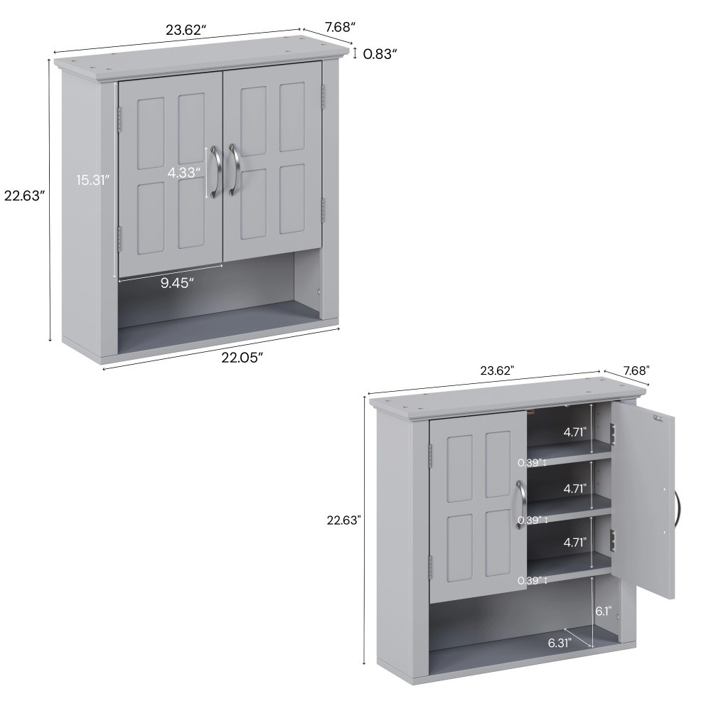 Bathroom Wall Storage Cabinet, Multi -functional Wall Mounted Cabinet