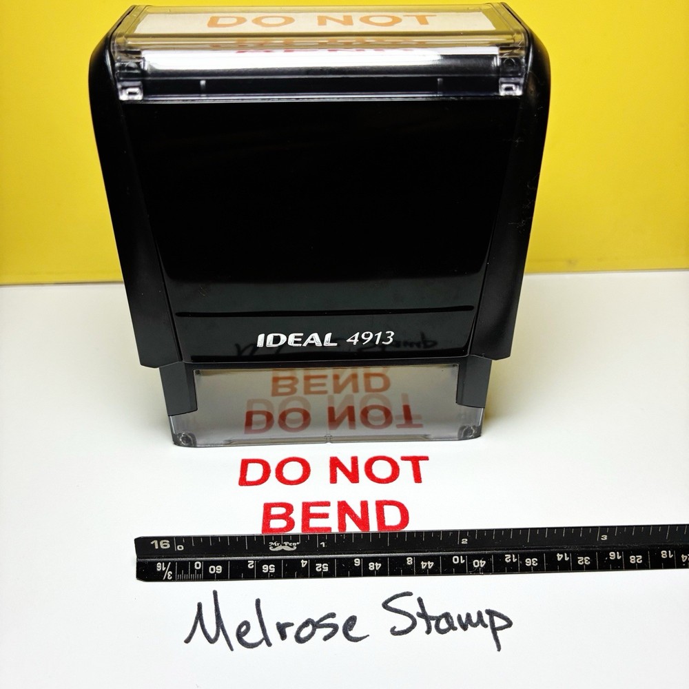 Do Not Bend Rubber Stamp Red Ink Self Inking Ideal 4913