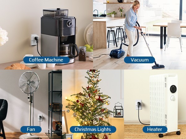 Wireless Remote Control Outlet, Light Switch, 100FT Range,1 Remote and 3 Outlets