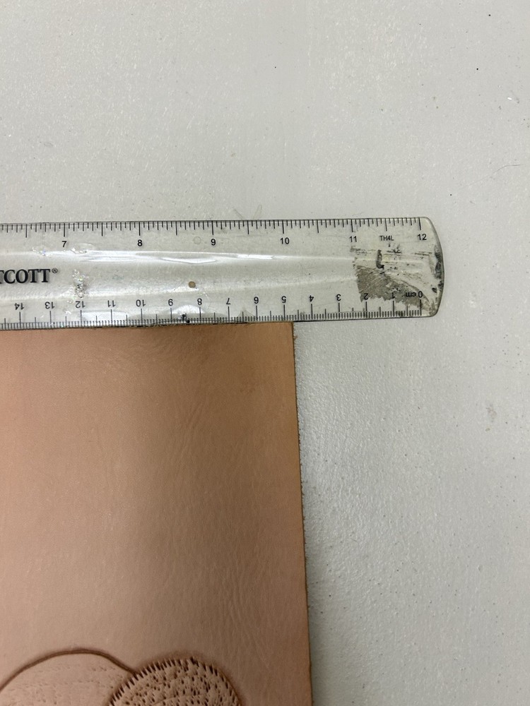 Hand Tooled Leather Panel Vintage 70’s Bear Feathers