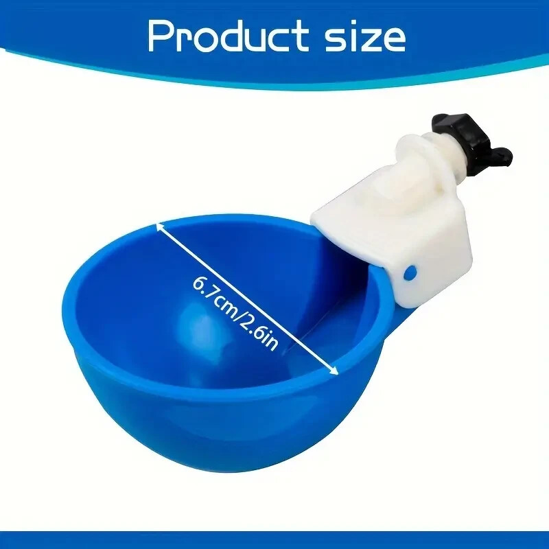 5 Pack Blue & White Plastic Automatic Chicken Poultry Waterers