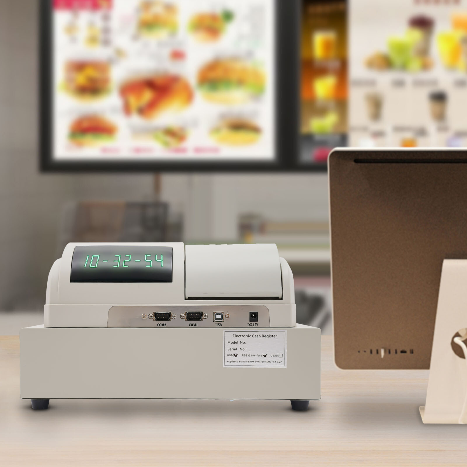 48 Keys Electronic Cash Register POS Cash Machine Supermarket LED Display NEW US