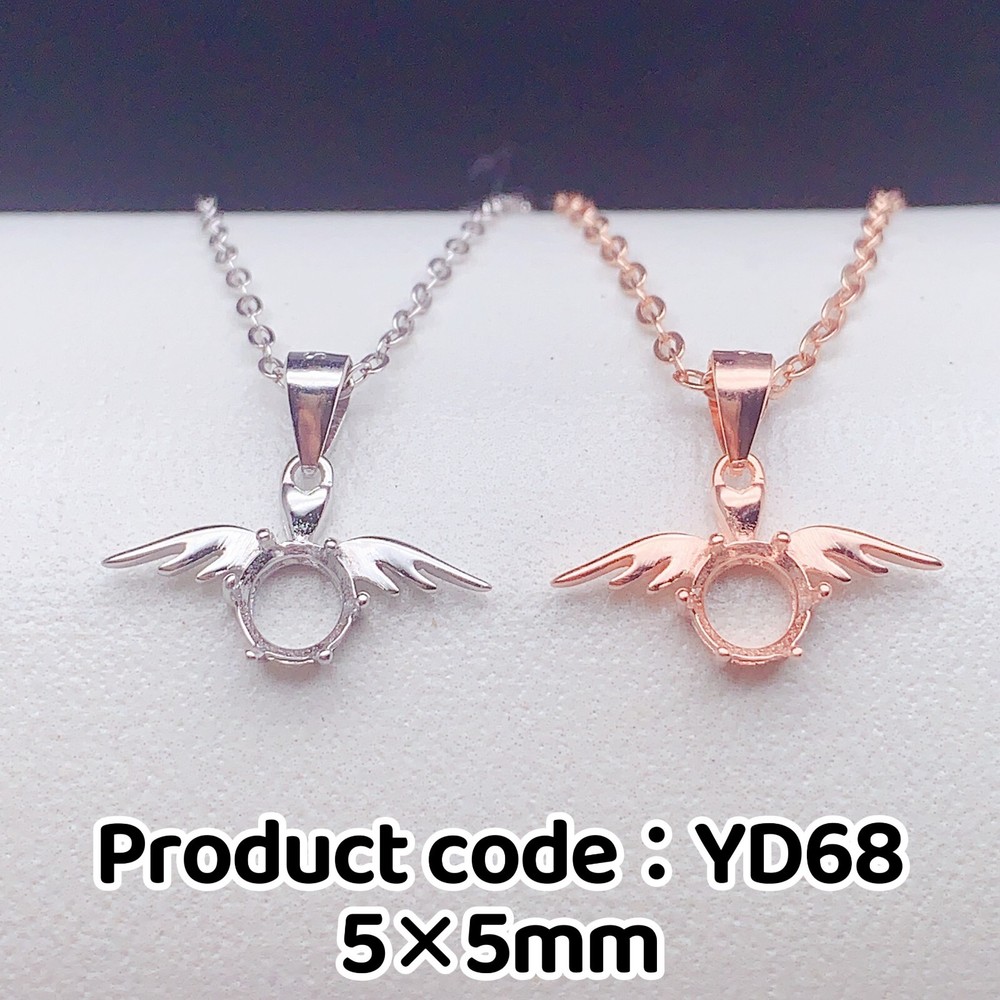 Silver 925 pendant empty setting, DIY blank setting YD68