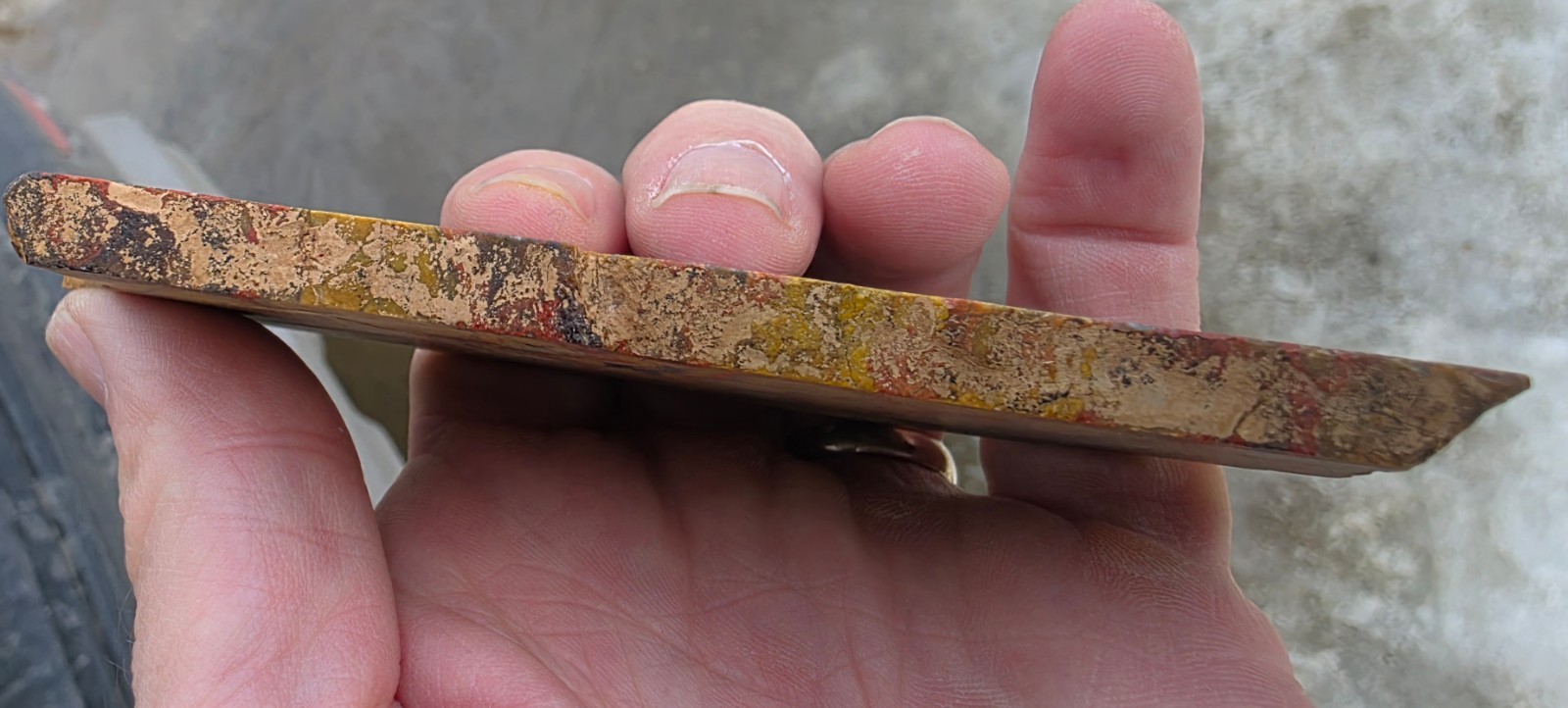 Morgan Hill Poppy Jasper Slab 87 Grams 4 3/4" Long