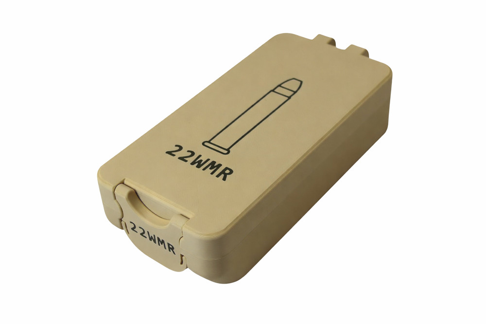 22 WMR Ammo Box - 120 Rounds - Snap Close Storage Box | Fully Customizable