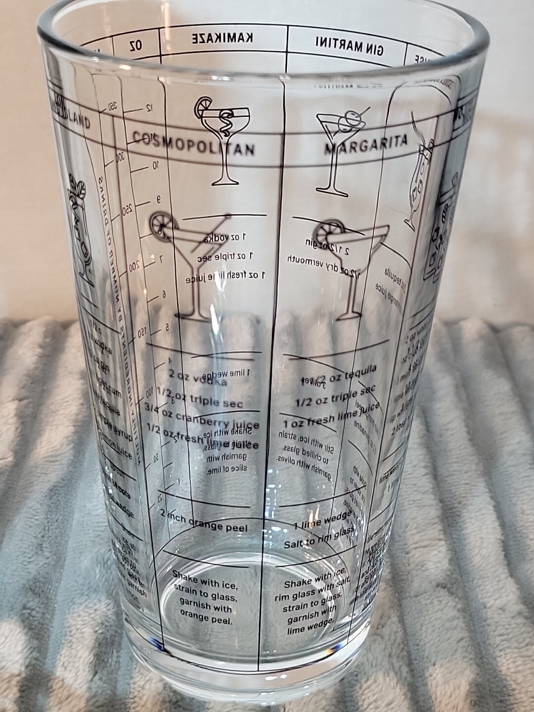 3 pc BOSTON COCKTAIL SHAKER Bar KIT Panattoni Mixing Glass, Strainer Barware