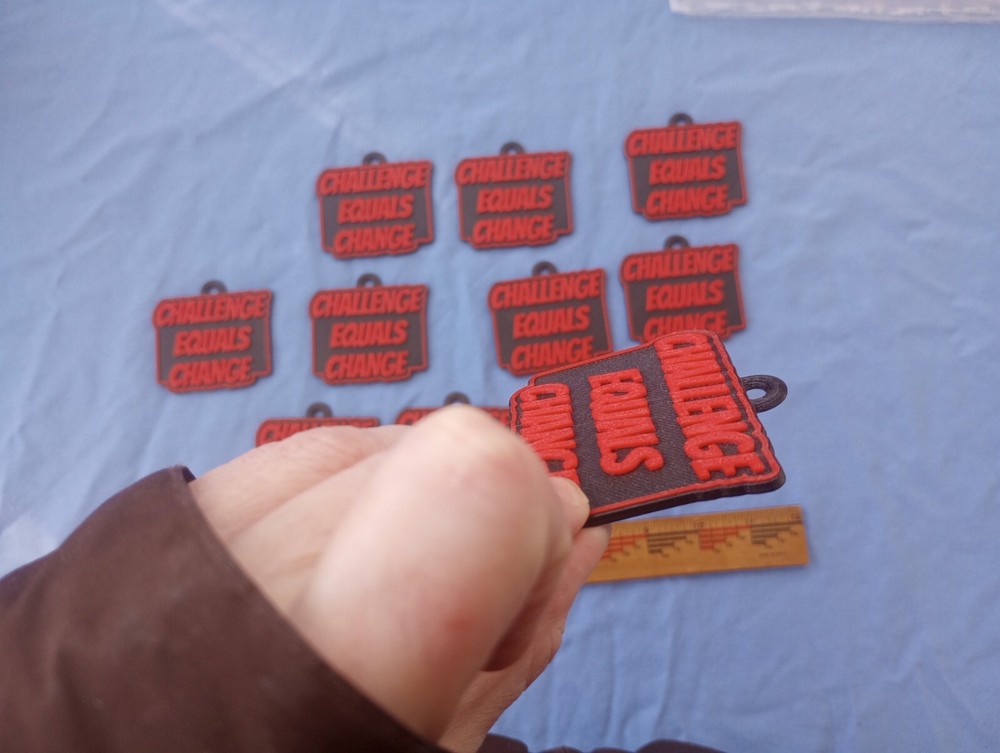 Custom made reminder: Challenge equals change 11 pieces