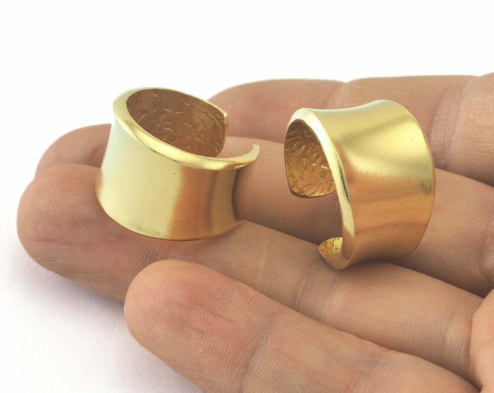 Adjustable Ring raw Brass (18.5mm 8.5US inner size - Adjustable ) Oz3638