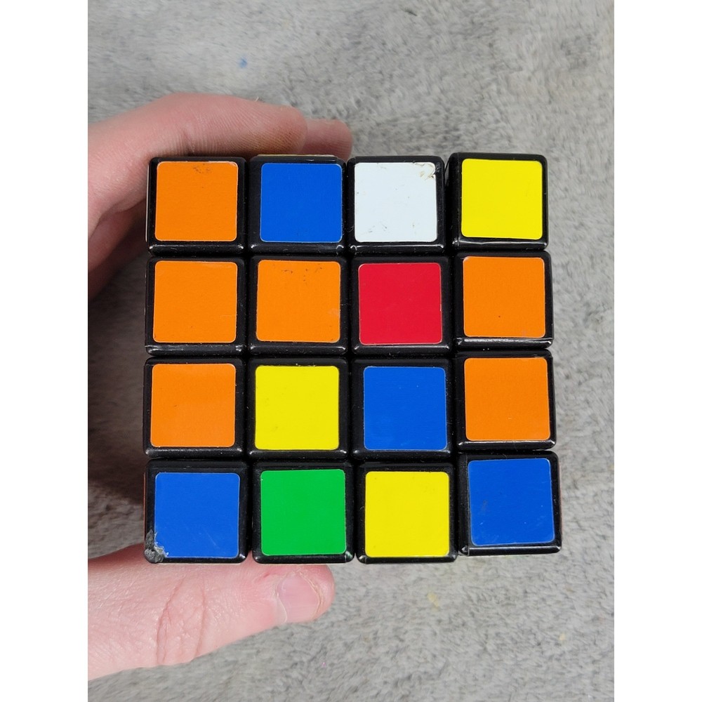 Rubiks Revenge 4x4x4 Master Cube Brain Teaser Puzzle Multicolor Black Plastic