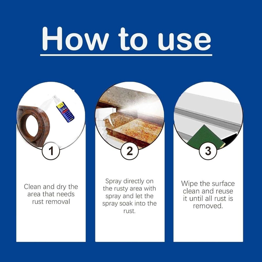 Wangle Rust Remover,Anti-Rust Lubricant Spray & Rust Remover Easy Application US