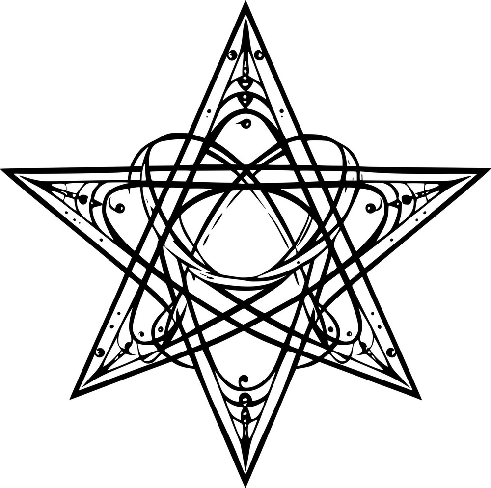 Magical Witchcraft Design Stencil for Creative Projects - StencilAir