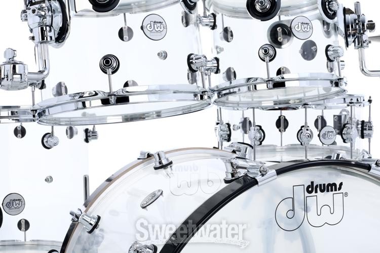 DW Design Series Clear Acrylic 4-Piece Drum Shell Pack
