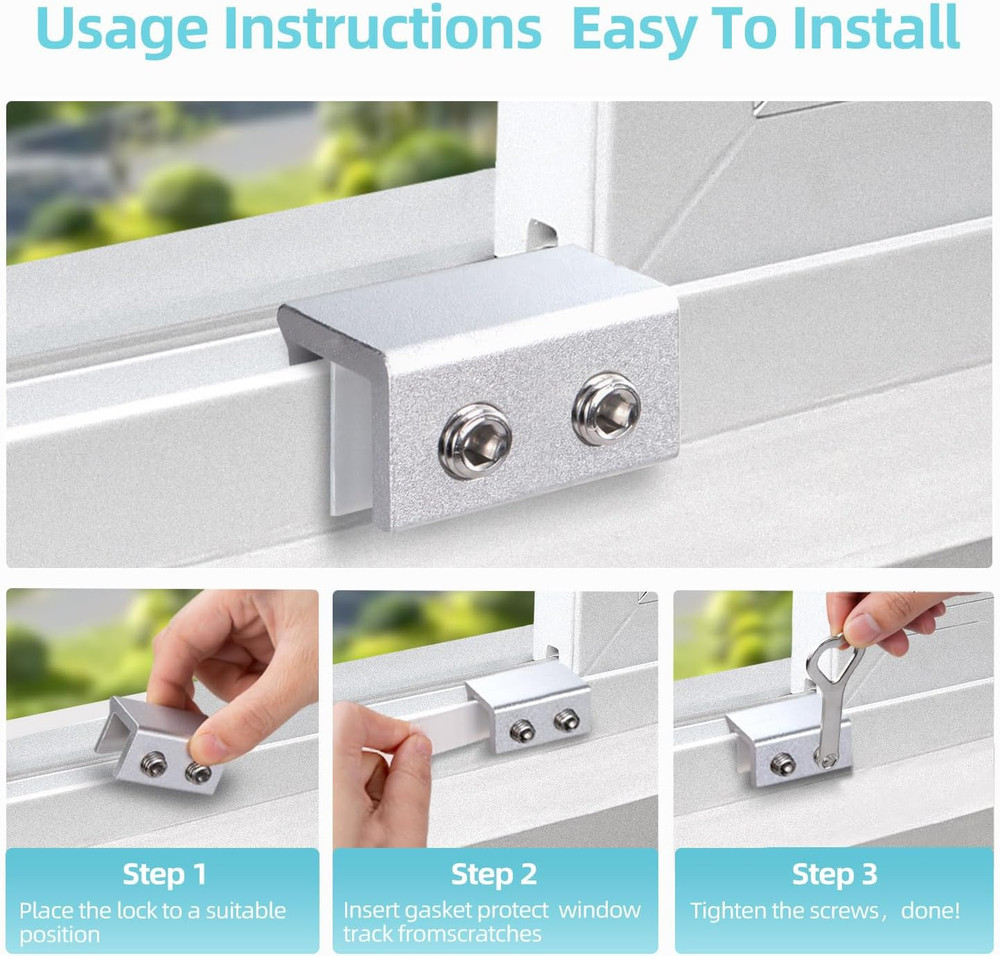 Window Locks for Up and Down Windows 4 Pack Window Stopper Sliding Window Lock f