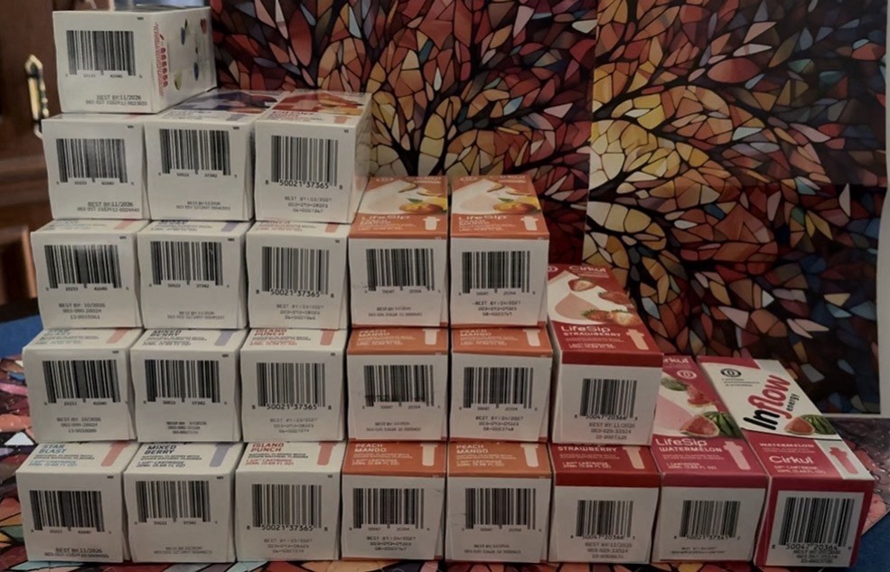 23 SEALED Boxes Sip Cartridges 13-FitSip 9-LifeSip 1-Inflow 0-Sugar BB 9/26-4/27