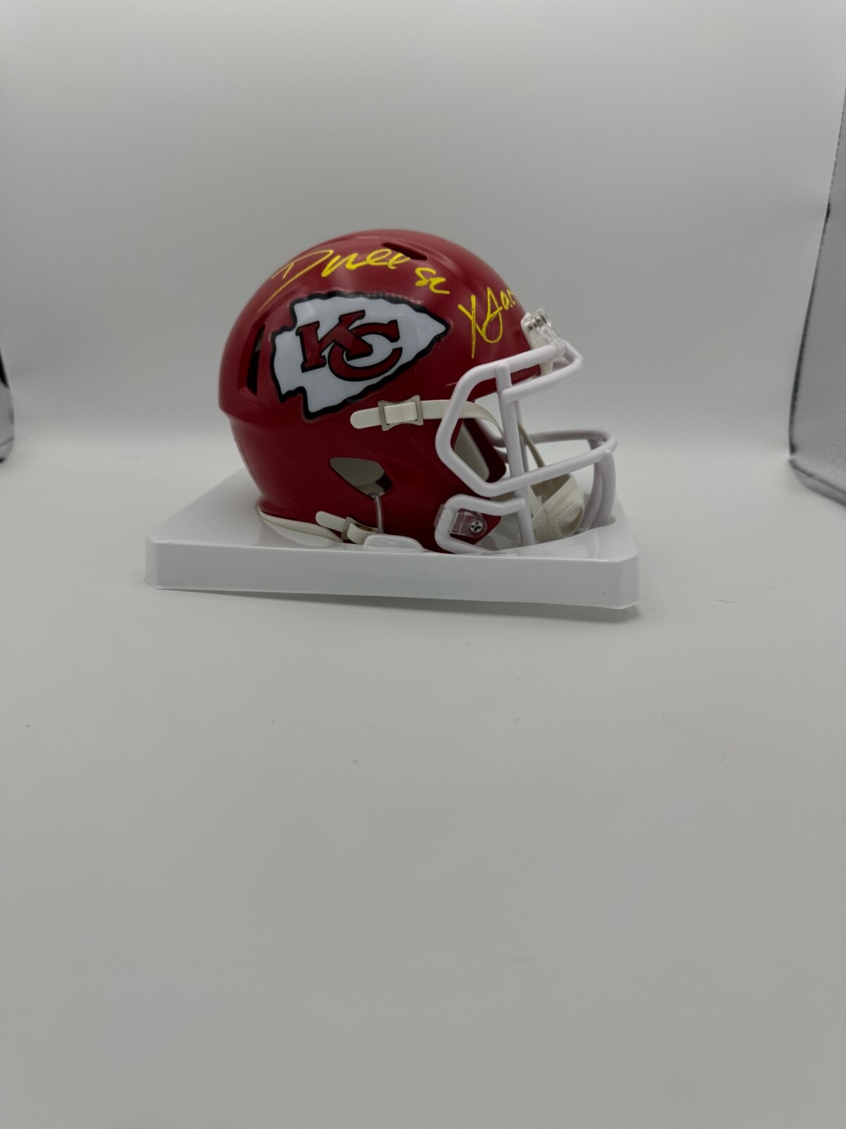 Dante Hall Signed COA Holo Kansas City Chiefs mini helmet Xfactor