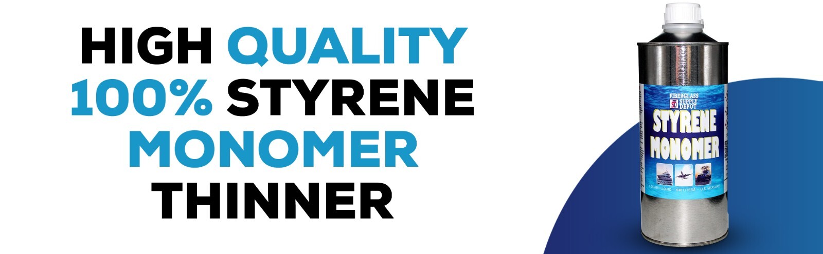 STYRENE MONOMER Resin/Gel Coat Thinner -BOAT-MARINE-PAINT-FIBERGLASS - Pint