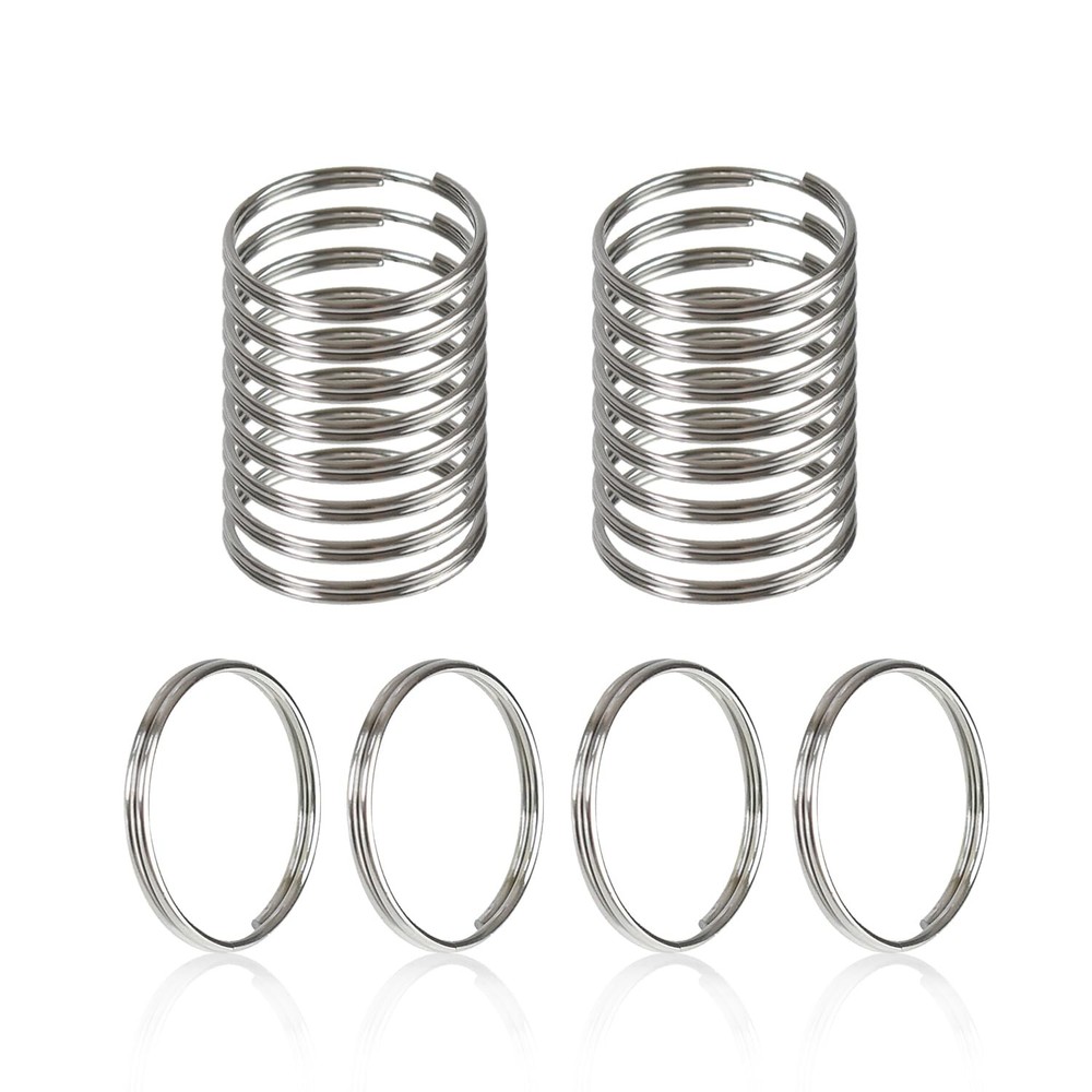 20 Pcs Key Rings 25mm Round Split Ring for Keychains Keyrings Silver