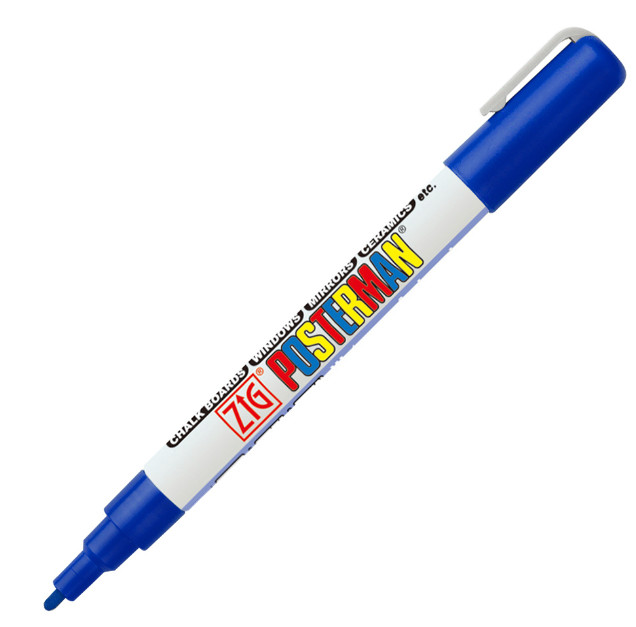 Blue Posterman Waterproof Pen - 1mm Fine Tip
