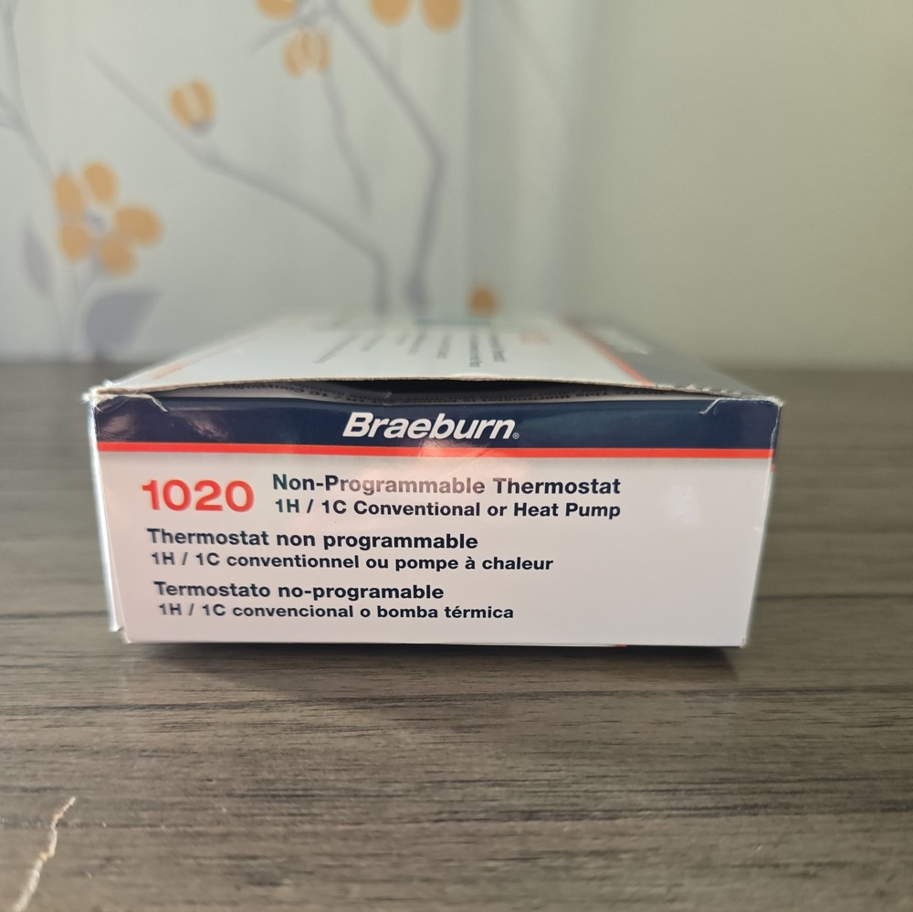 Braeburn 1020 Digital Single Stage Non-Programmable Thermostat New / Open Box