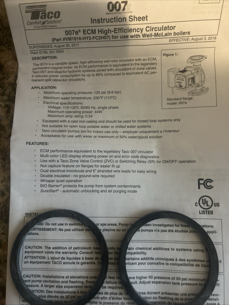 Taco 007E ECM High Efficiency Circulator Pump
