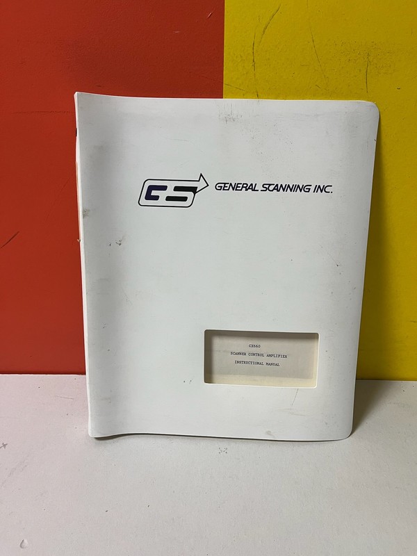 CX660 Scanner Control Amplifier Instructional Manual
