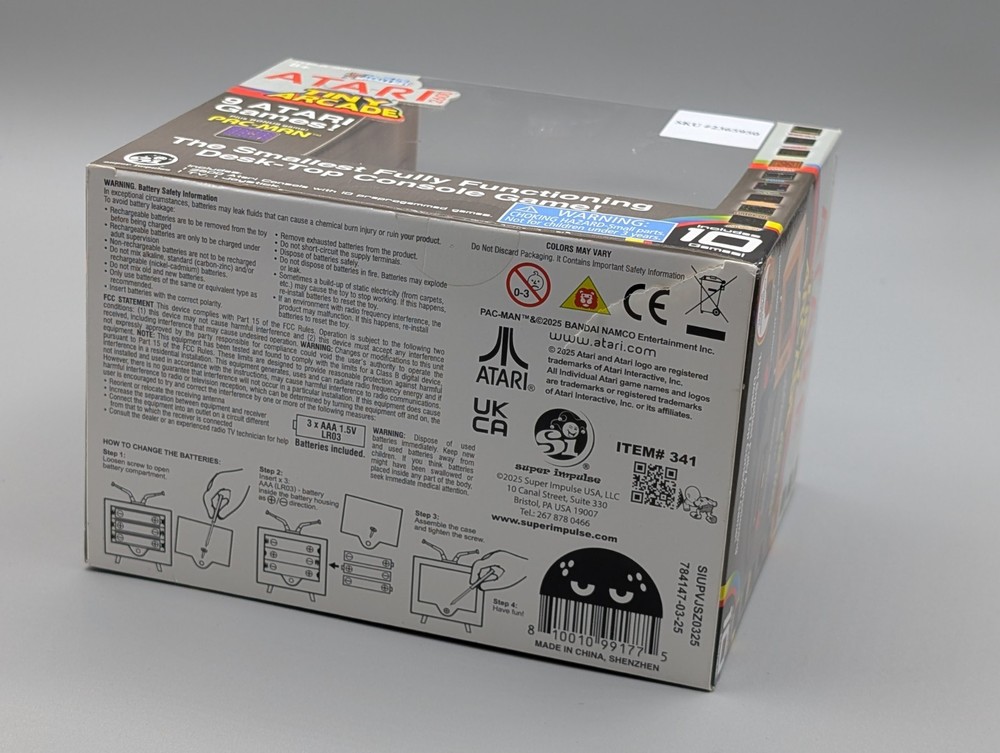 NEW • World's Smallest Atari 2600 • Tiny Arcade w/ 10 Functioning Games • NIB