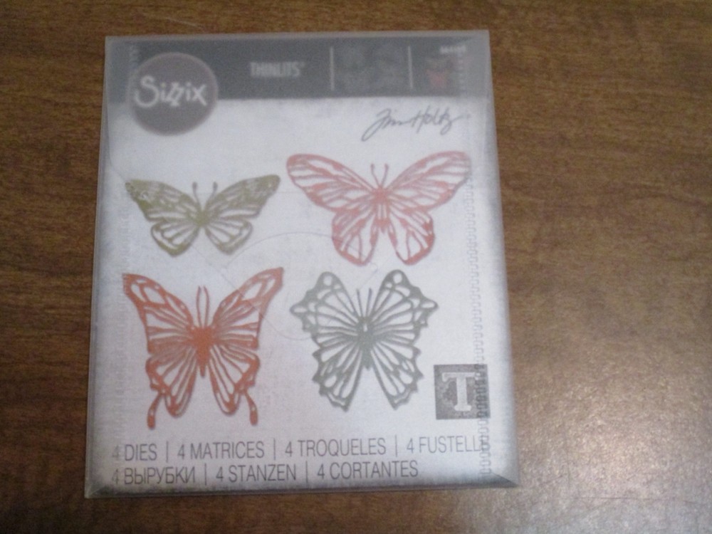 SIZZIX TIM HOLTZ THINLITS SCRIBBLY BUTTERFLIES DIE SET