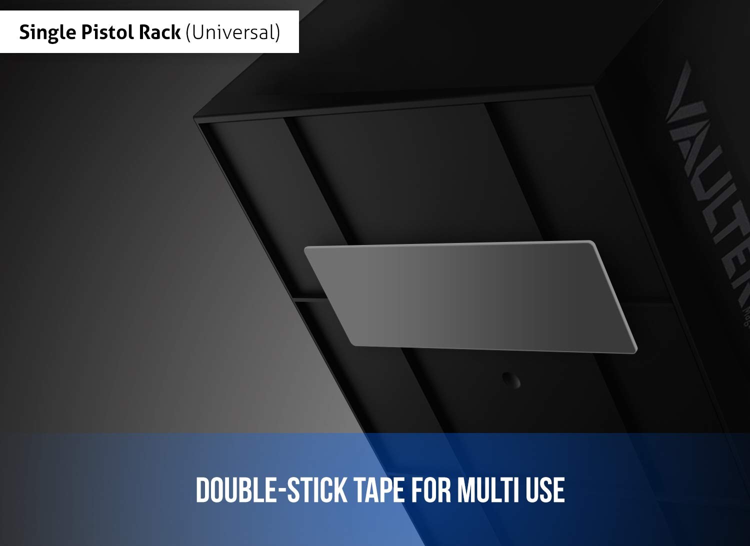 VAULTEK Modular Pistol Rack Protective Handgun Storage Small, black