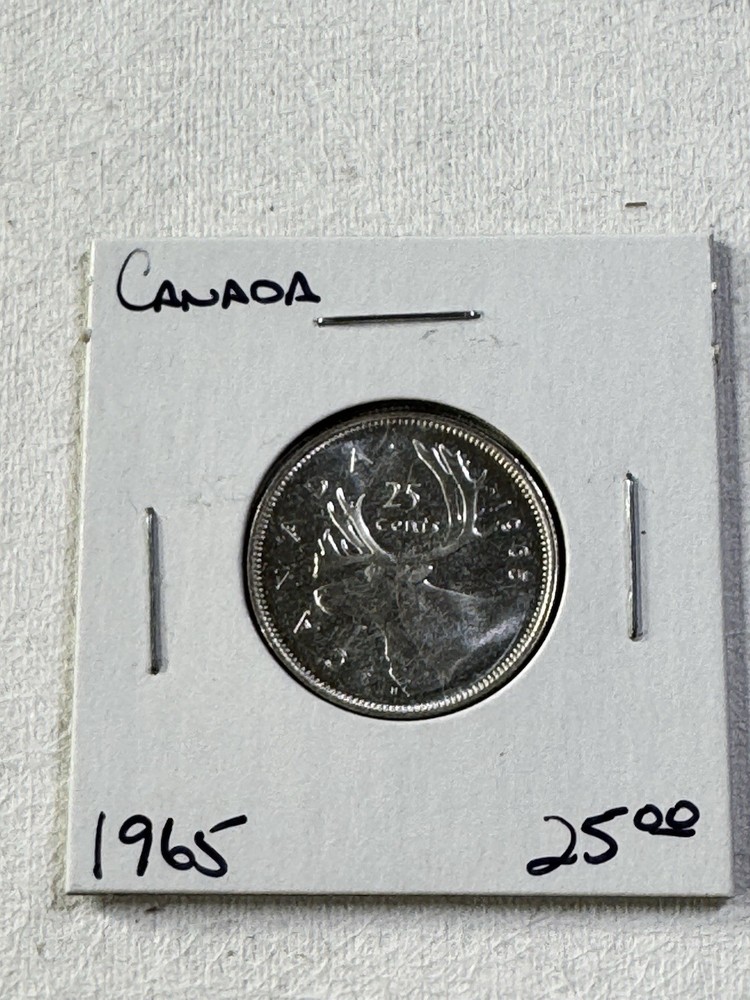 1965 Canada 25 Cents Silver Coin