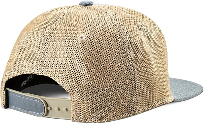 Ariat Mens Ariat Work Patch Flexfit Adjustable Snapback Cap Hat, Denim/Tan