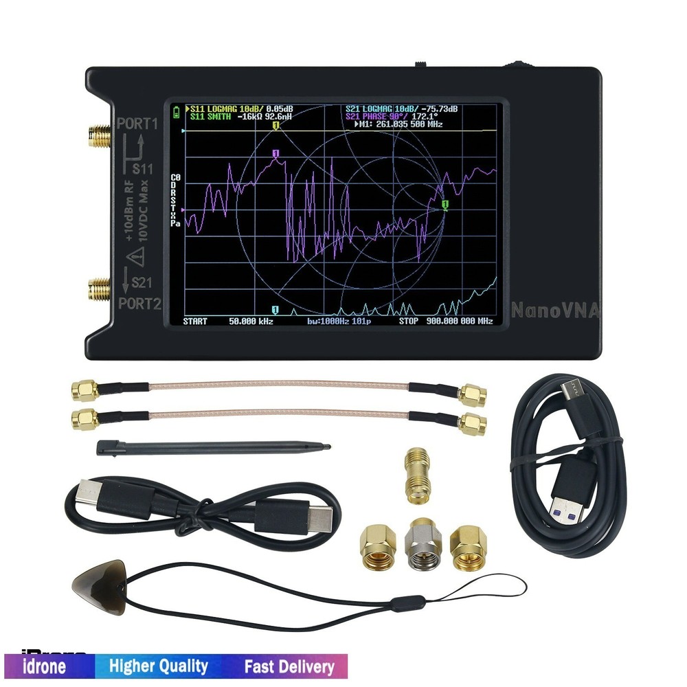 NanoVNA-H4 50KHz-1.5GHz Vector Network Analyzer with 4" inch LCD Display